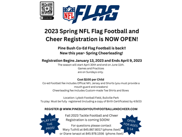 Spring 2023 Flag Football Is Back Sign Up Today!